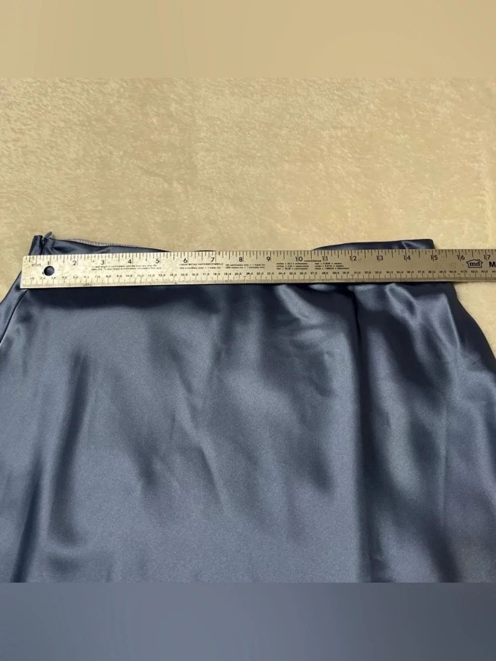Hotouch Blue Satin Long A-Long Skirt Size L Cocktail Party Mermaidcore